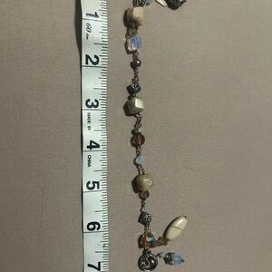 Tres Jolie Accessories Cream and Brown Bracelet